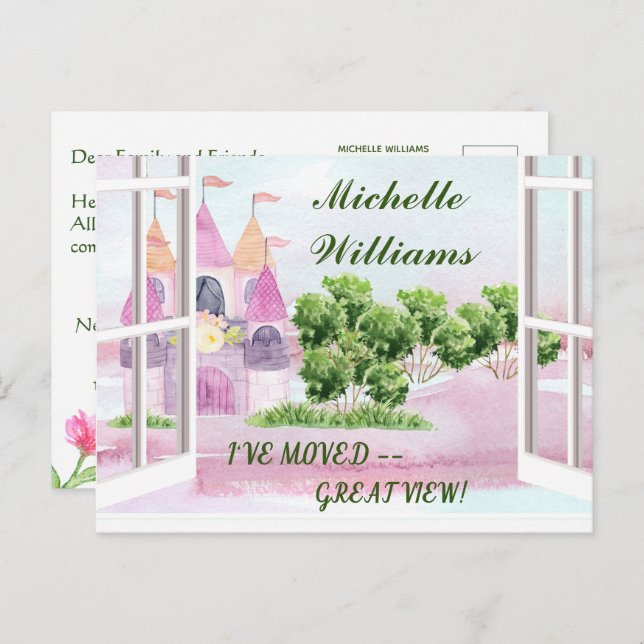 I've Moved Classic Fun New Neighbourhood Moving Announcement Postcard (Front/Back)