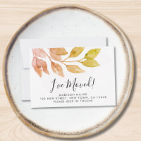 I've Moved Fall Moving Announcement Mini Card