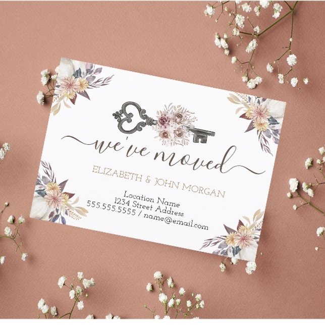  I've Moved Floral Key New Address Announcement  (Creator Uploaded)