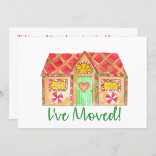 I've Moved  Gingerbread House Invitation