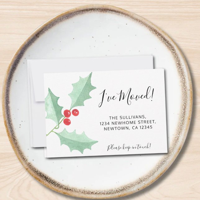I've Moved Holly Moving Announcement Mini Card (Creator Uploaded)