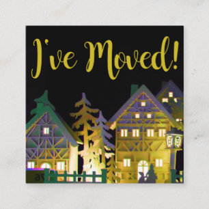 I've Moved Illuminated Christmas Houses Enclosure Card