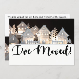 I've Moved  Illuminated Christmas Houses Invitation