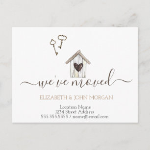 I've Moved Keys Wood House New Address  Announcement Postcard
