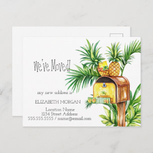 I've Moved,Mailbox Pineapple New Address Announcement Postcard