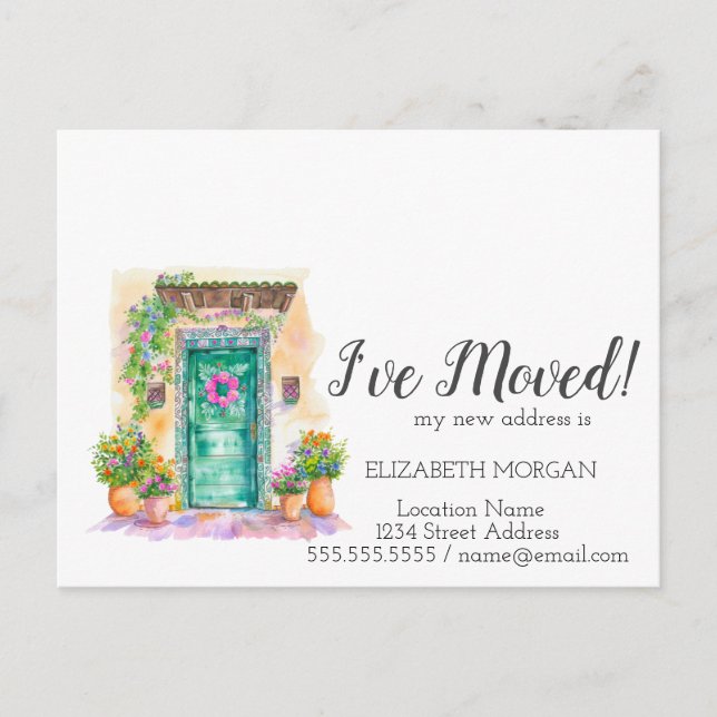 I've Moved,Mexican House Door Announcement (Front)
