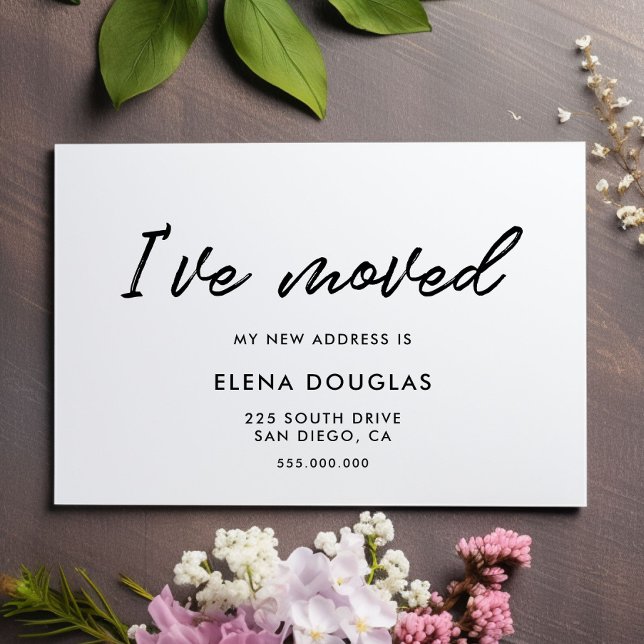 I've moved Modern Moving announcement Postcard (Creator Uploaded)