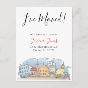 I've Moved New Address Announcement House Home Postcard