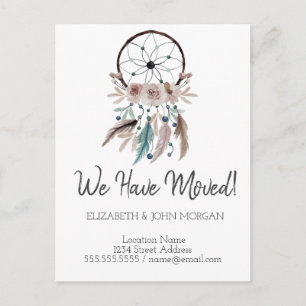 I've Moved, New Address, Dream Catcher Announcement Postcard