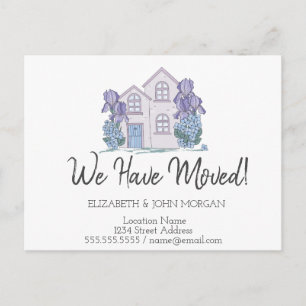 I've Moved, New Address, New Home,Flowers Announcement Postcard