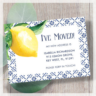 I've Moved Summer Lemon Announcement Card