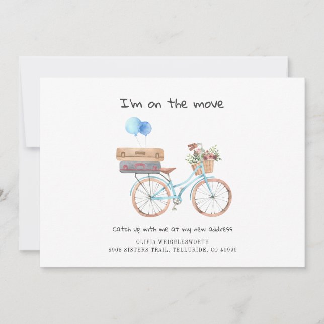 I've Moved Watercolor Chic Moving Announcement (Front)