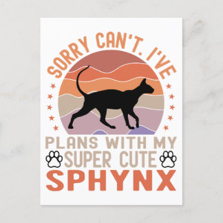 I've plans with my Sphynx cat Postcard