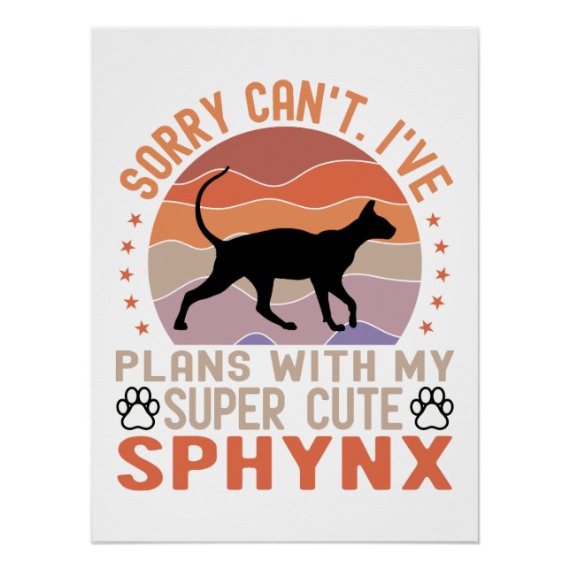 I've plans with my Sphynx cat Poster (Front)