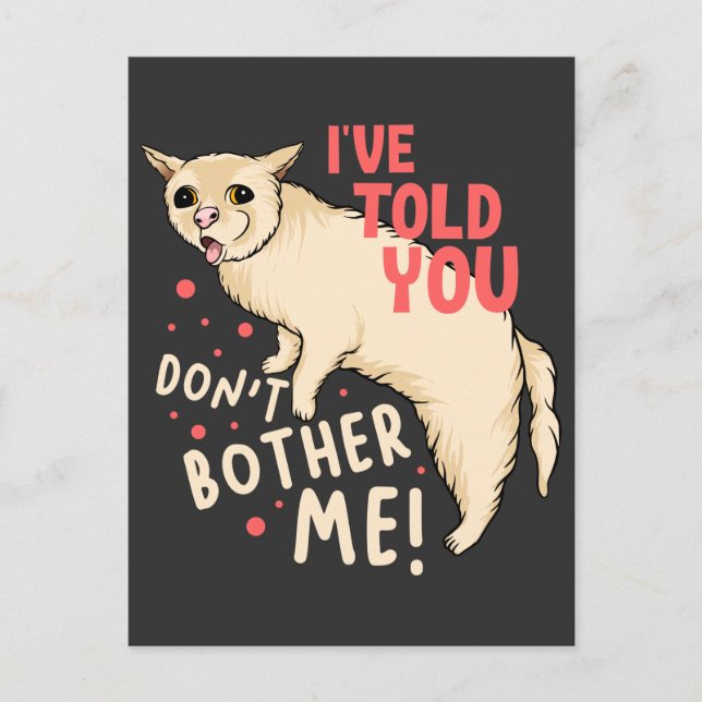 I've Told You Don't Brother Me ! Postcard (Front)