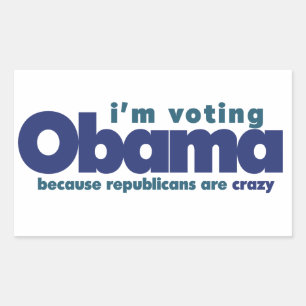 I've voting OBAMA Rectangular Sticker