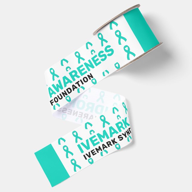 Ivemark Syndrome Awareness Pattern Ribbon Grosgrain Ribbon (Front+Back)