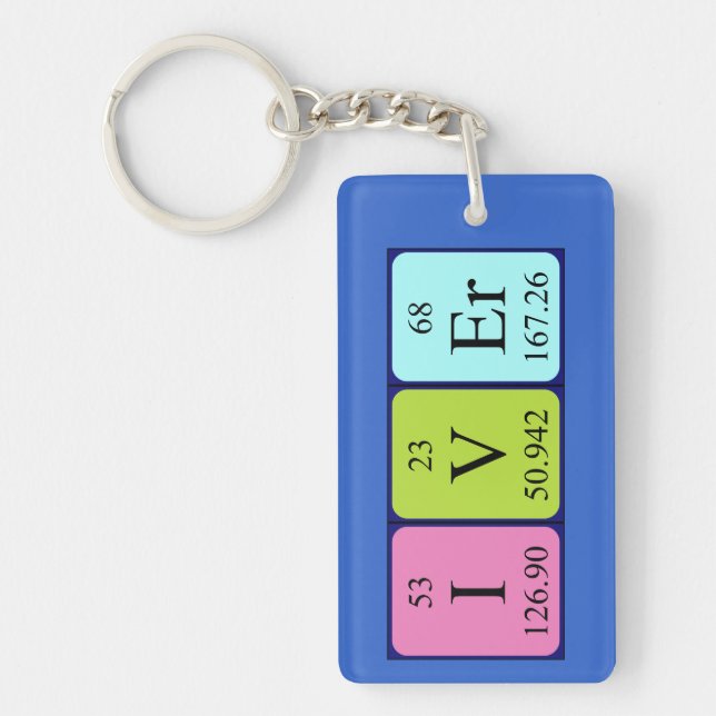 Iver periodic table name keyring (Front)