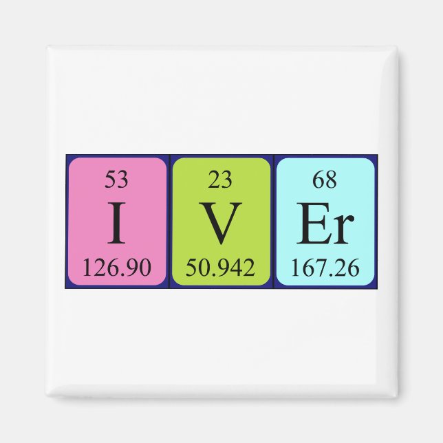 Iver periodic table name magnet (Front)