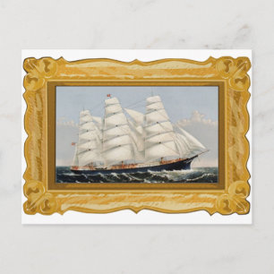 Ives --Clipper ship postcard