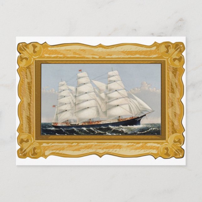 Ives  --Clipper ship postcard (Front)