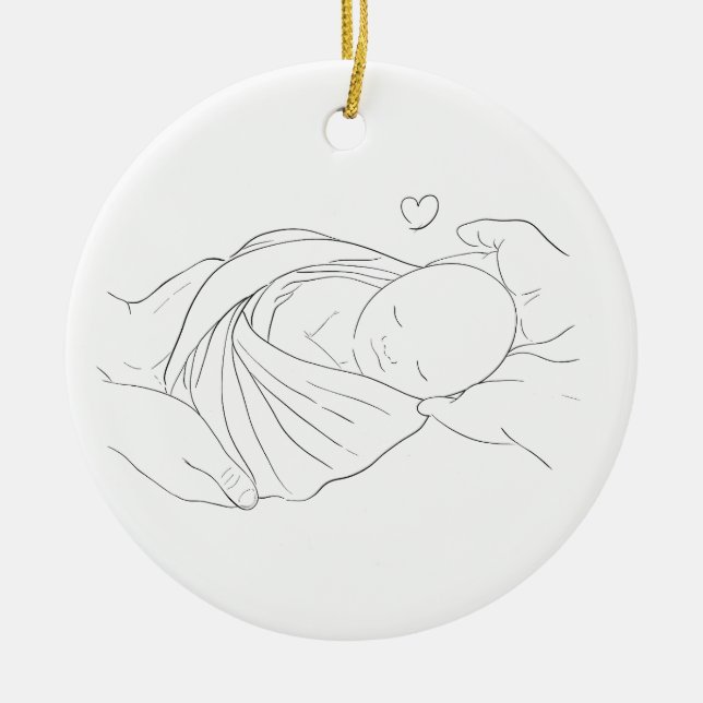 IVF Doctor's Miracle Work Gift Ornament Blue (Front)