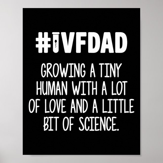 Ivf Gift Warrior Dad Love Transfer Day Infertility Poster (Front)