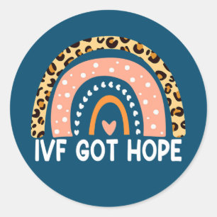 IVF Got Hope Inspiration Rainbow IVF Mum Classic Round Sticker