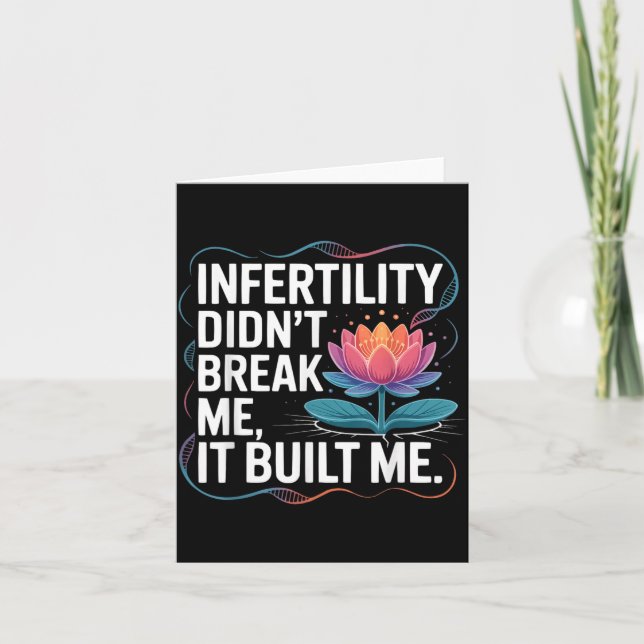 Ivf In Vitro Fertilisation Transfer Day Fertility Card (Front)