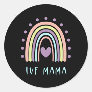 Ivf Mama Fertility Motherhood For Classic Round Sticker