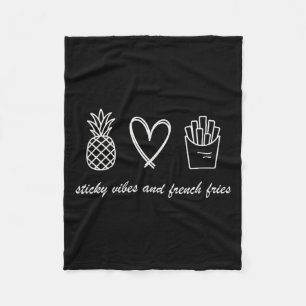 Ivf Mom Pregnancy Transfer Day Sticky Vibes & Fleece Blanket