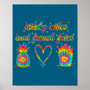 Ivf Mom Tie Dye Transfer Day Sticky Vibes & Fr Poster