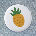 IVF Pineapple | Modern Cute Infertility Support 6 Cm Round Badge<br><div class="desc">Beautiful super cute pineapple design graphic badge to grow awareness for infertility issues and support those going through fertility treatments such as IVF, ICSI, IUI. Women all over the world have clung to the sunny colorful fruit as an emblem of their fertility journey - a pineapple is a wonderful beacon...</div>