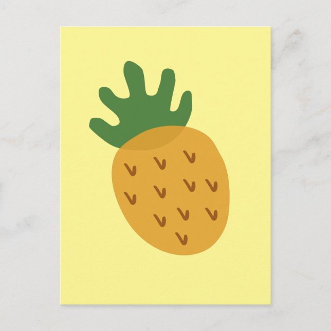 IVF Pineapple | Modern Cute Yellow Infertility Postcard (Front)