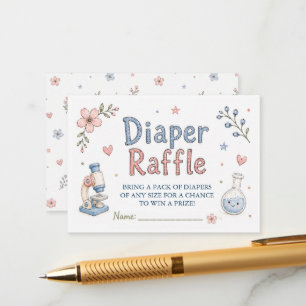 IVF Science Baby Shower Diaper Raffle Card 