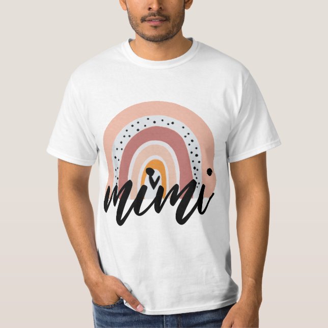 IVF Twins Mimi Boho Rainbow Cute Pregnancy Twins  T-Shirt (Front)