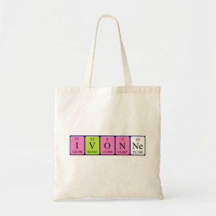 Ivonne periodic table name tote bag