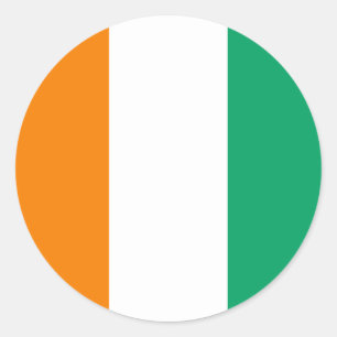 Ivorian Flag, Flag of Côte d'Ivoire Classic Round Sticker