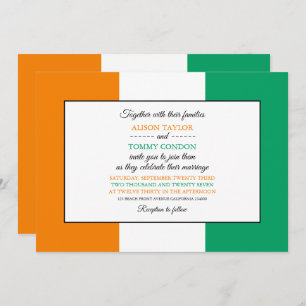 Ivorian Flag, Flag of Côte d'Ivoire Wedding Invitation