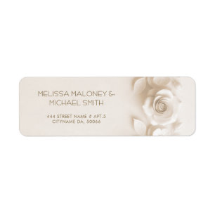 Ivory 3D Flowers Roses Wedding