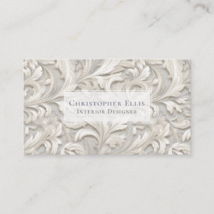 Ivory Acanthus Business Card