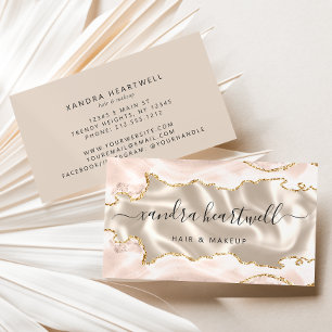 Ivory Agate Gold Glitter Luxury Business Card