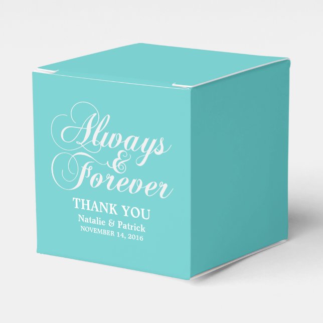 Ivory Always & Forever Wedding Favour Boxes (Front Side)