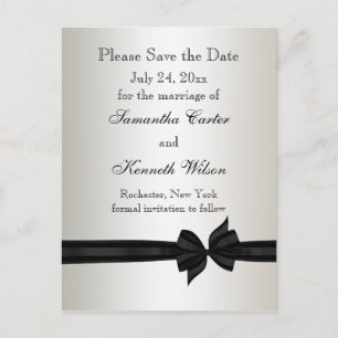 Ivory and Black Damask Wedding Invitations