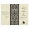 Ivory and Black Damask Wedding Program