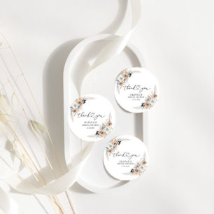 Ivory And Blue Boho Floral Bridal Shower Gift Tag