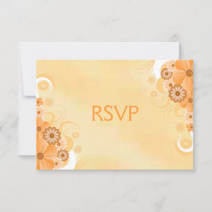 Ivory and Gold Hibiscus Floral RSVP Response Card
