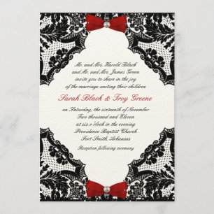 Ivory and Lace Wedding Invitation