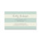 Ivory and Mint Green Stripes Pattern Business Card