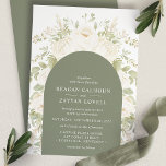 Ivory And Sage Arch Elegant Floral Wedding Invitation<br><div class="desc">Step into a world of timeless romance with our Ivory and Sage Arch Elegant Floral Wedding Invitation. This exquisite design showcases a graceful arch in sage green, beautifully framed by lush ivory florals that add a touch of sophistication and serenity. Ideal for couples who desire an elegant yet organic vibe...</div>